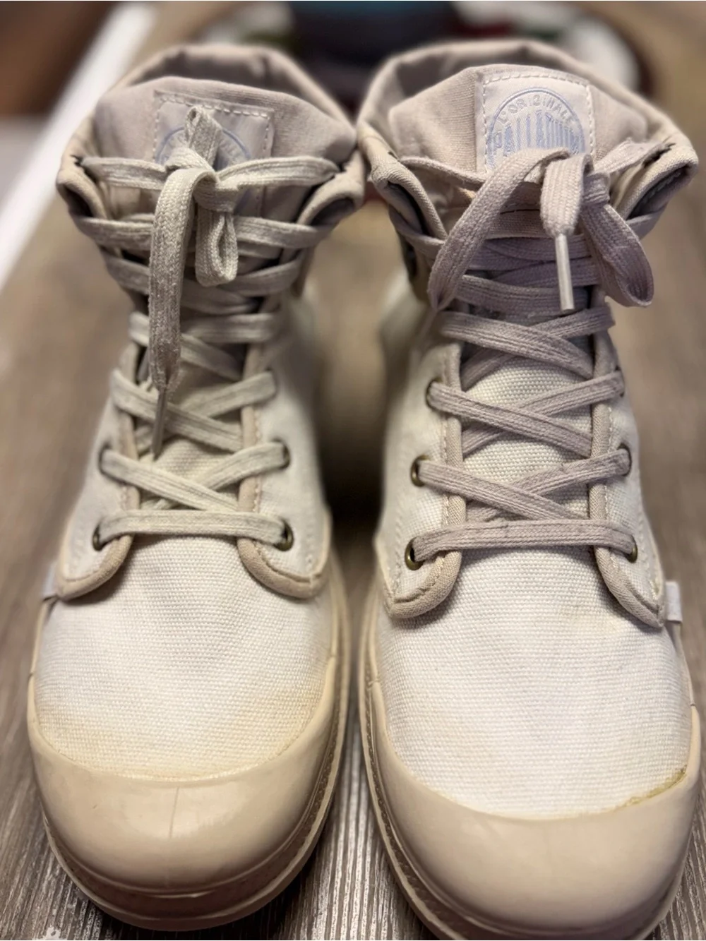 Palladium Unisex Baggy Canvas Boots Off White Off-White Men's 9 Women's 10.5